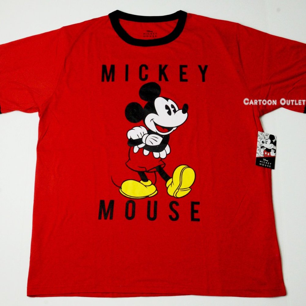 Disney Mickey Mouse Hands Crossed Super Mickey Pose T-Shirt Large Adult